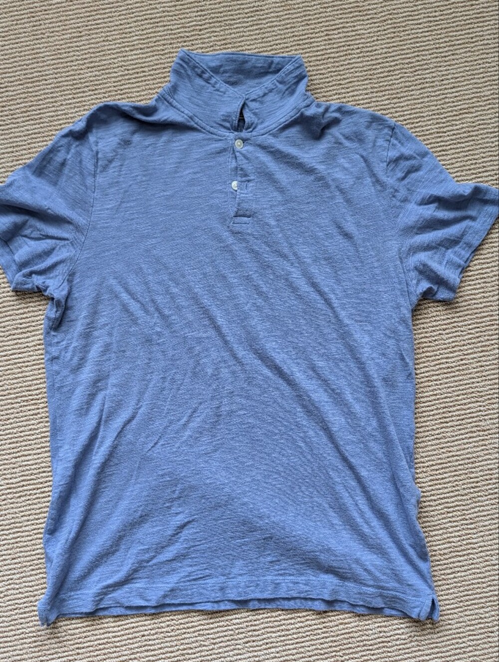 Banana Republic Men's Blue Short-Sleeve Cotton Polo Shirt